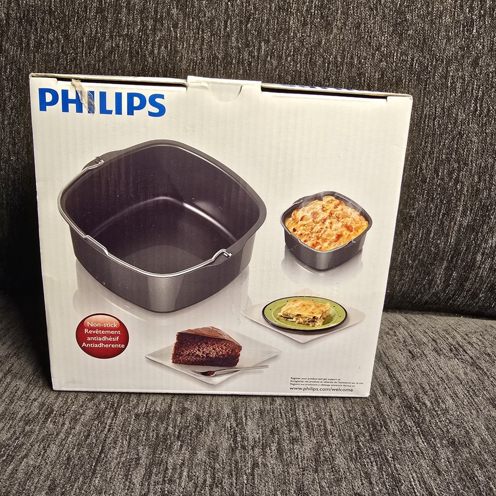 Phllips Viva Collection Air Fryer Nonstick Baking Accessory Pan Basket NEW